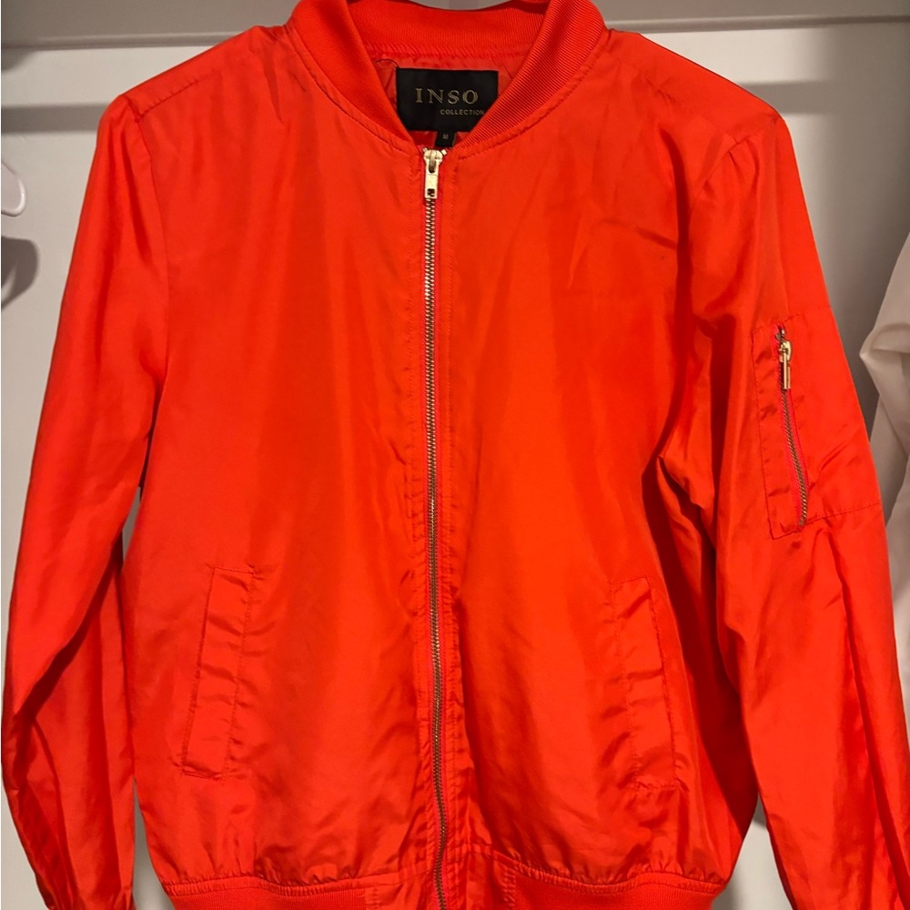 INSO Bright Orange Bomber Jacket
